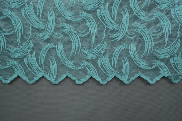 KILINÇ MODEL PETROL YEŞİLİ RENK TEK KANAT Hazır dikilmiş Pileli Fon Perde 75*260 cm - Resim 2