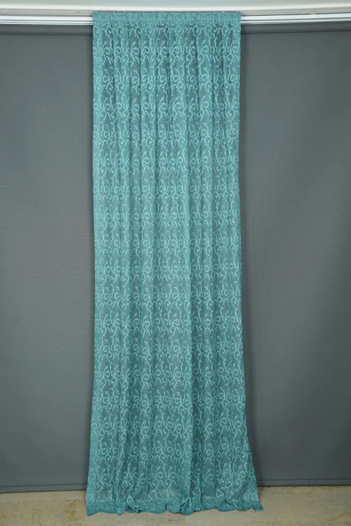 ŞAL MODEL PETROL YEŞİLİ RENK TEK KANAT Hazır dikilmiş Pileli Fon Perde 75*260 cm ürün görseli