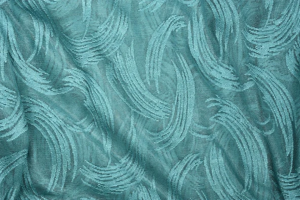 KILINÇ MODEL PETROL YEŞİLİ RENK TEK KANAT Hazır dikilmiş Pileli Fon Perde 75*260 cm - Resim 7