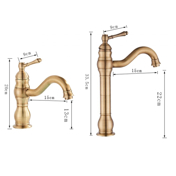 FKN Royal Kısa Rose Lavabo Bataryası