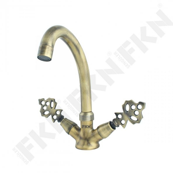 FKN Kuğu Klasik Antik Lavabo Bataryası - 2
