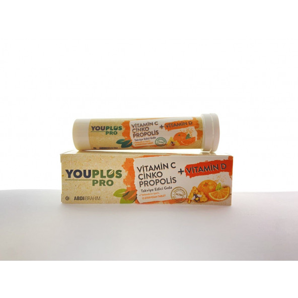 Youplus Pro Vitamin C Çinko + Vitamin D Propolis 15 Efervesan Tablet