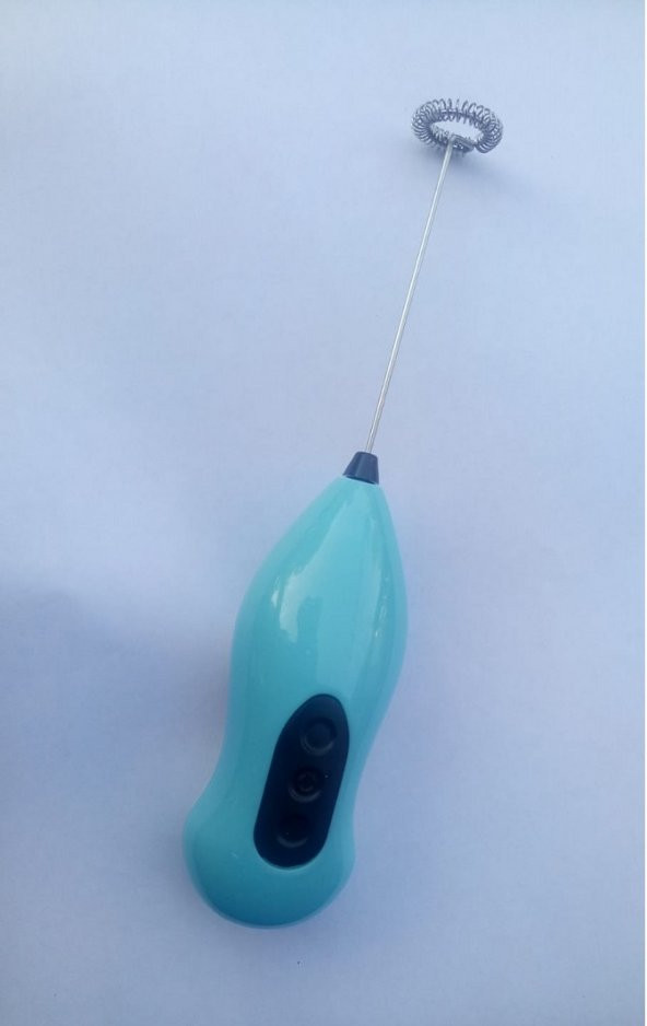 Mini Pilli Mikser Kahve Süt Likit Krema Bebek Mama Karıştırıcı