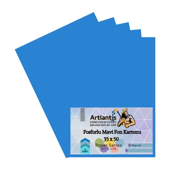 Fon Kartonu Fosforlu Renkler 35x50 5 Adet Artlantis Fosforlu Fon Kartonu 35*50 5 Adet