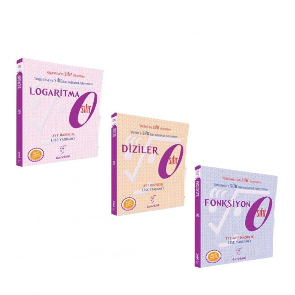 Karekök Yayınları Fonksiyonlar Logaritma ve Diziler Sıfır Seti 3 Kitap