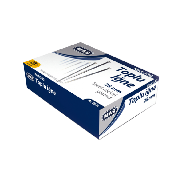 Mas Toplu İğne Nikel 28 MM 20 GR 330 (36 kutu)