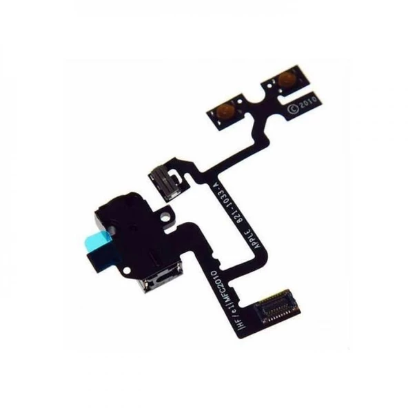 iPhone 4G Yan Ses Tuş Volume Flex Kulaklık Soketi Orj - Siyah