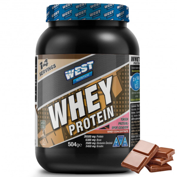 West Whey Protein Tozu 504 gr 14 Servis Aroma Çikolata