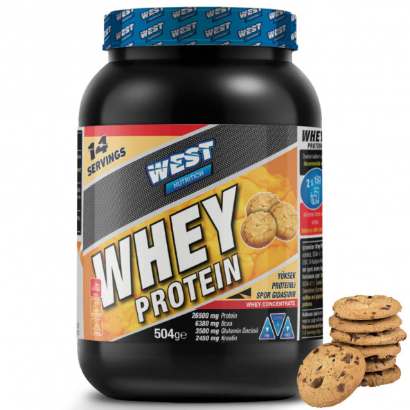 West Whey Protein Tozu 504 gr 14 Servis + KURABİYE