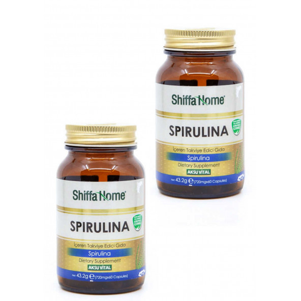 Shiffa home Spirulina Capsules 720 mg 60 capsules x 2 pieces
