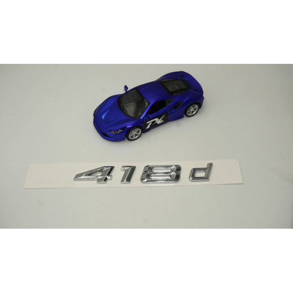 Bmw 418d Bagaj Krom Metal 3M 3D Yazı Logo - 2