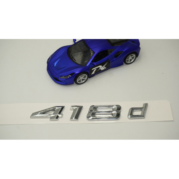 Bmw 418d Bagaj Krom Metal 3M 3D Yazı Logo - 3
