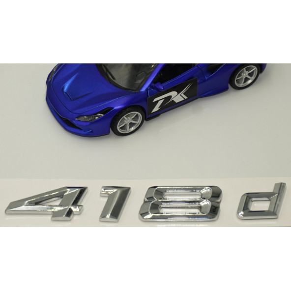 Bmw 418d Bagaj Krom Metal 3M 3D Yazı Logo - 4