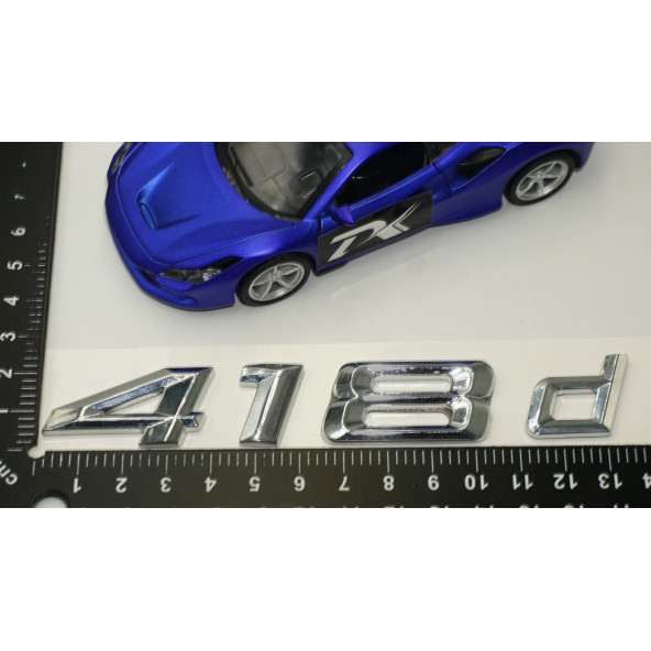 Bmw 418d Bagaj Krom Metal 3M 3D Yazı Logo - 6