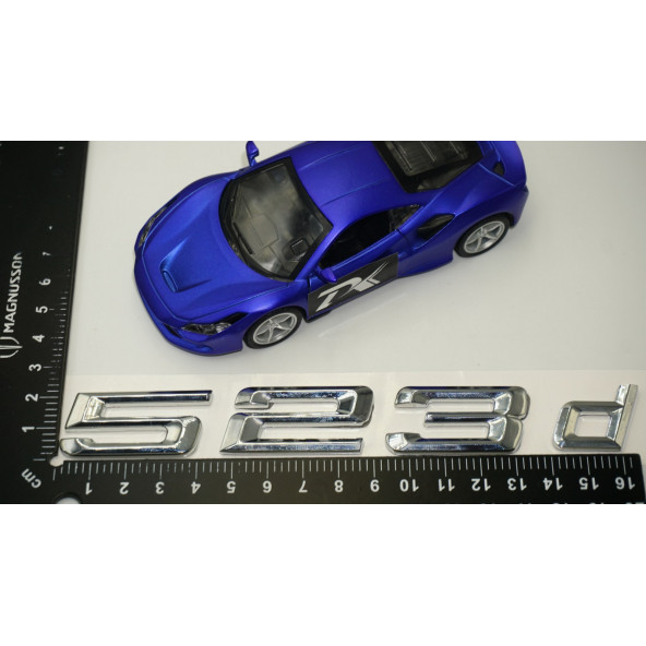 Bmw 523d Bagaj Krom Metal 3M 3D Yazı Logo - 6
