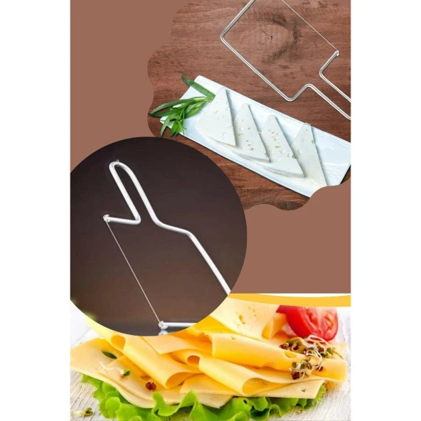 Peynir Kesme Teli Paslanmaz Peynir Dilimleyici Yedek Tel Hediyeli Dilimleyici - 3