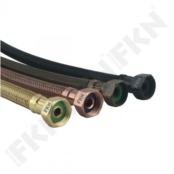 FKN Altın Flex Spiral - Bağlantı Hortumu 3/8 - 3/8 50 Cm - 2