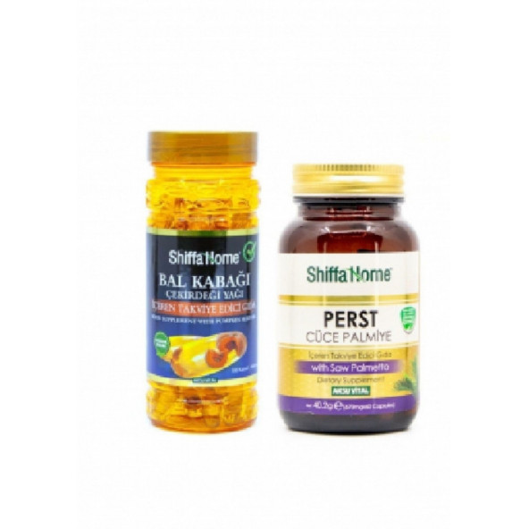 Shiffa home Pumpkin Seed Oil Softgel 1000 mg 100 softgel+PERST Capsule (PRS) saw palmetto