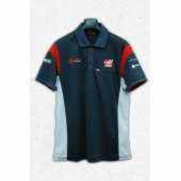 Haas F1 Racing Team Gri Erkek Polo Yaka T-Shirt