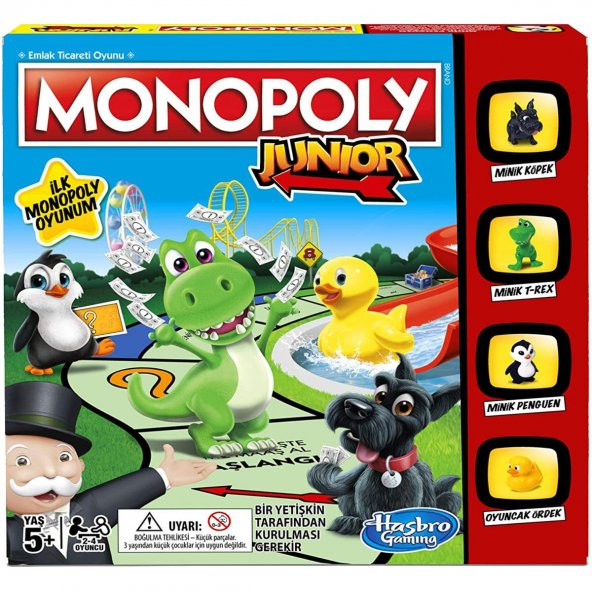 YENİLENEN Hasbro Monopoly Junior TÜRKÇE A6984