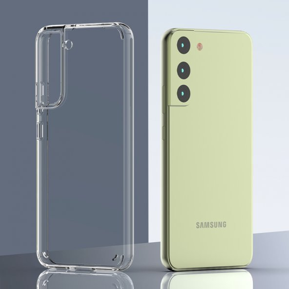 KNY Samsung Galaxy S22 Plus Kılıf Ultra Korumalı Şeffaf Coss Kapak Şeffaf - 5