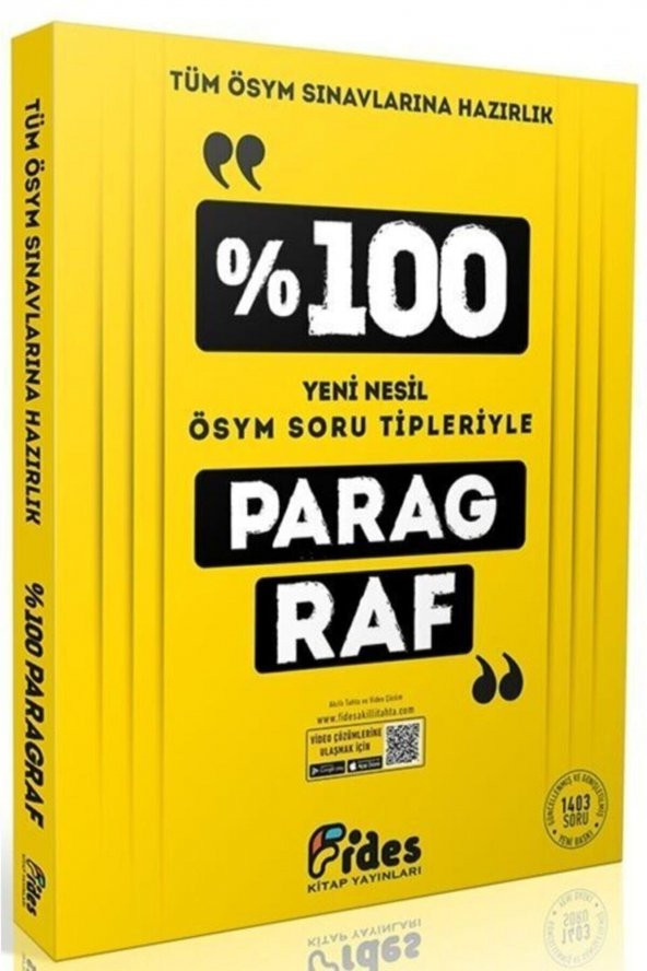 Fides Tyt Ösym Soru Tipleriyle 100 Paragraf