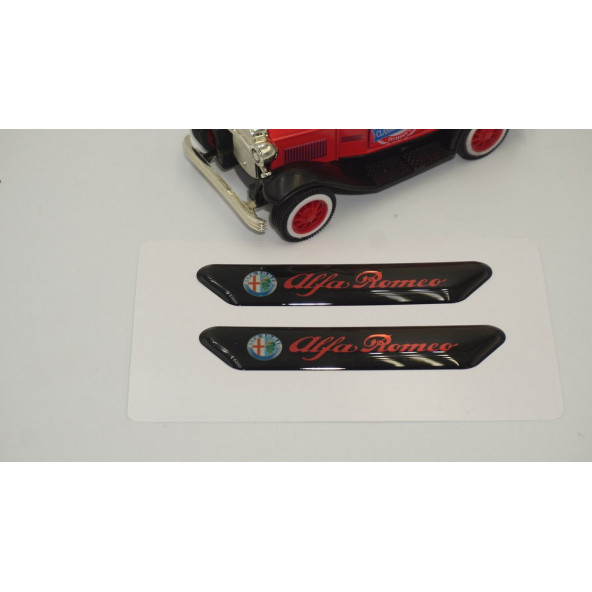 Alfa Romeo Giulia Çamurluk Yanı Ve Ayna Metalize Damla Desen 3M Logo Arma - Resim 4