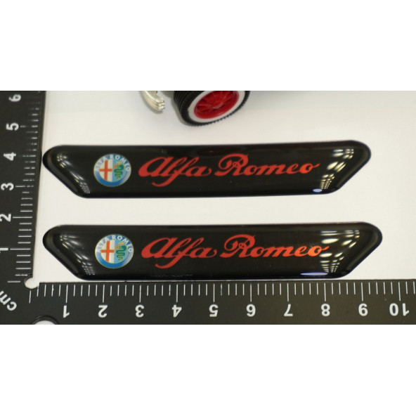 Alfa Romeo Giulia Çamurluk Yanı Ve Ayna Metalize Damla Desen 3M Logo Arma - Resim 7