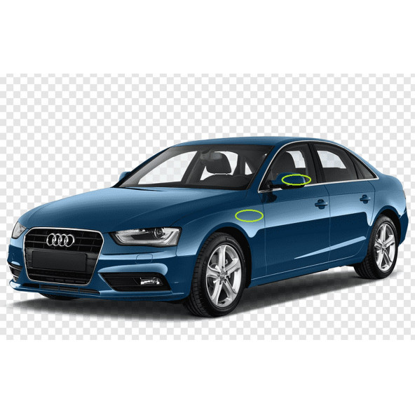 Audi A1 A2 A3 Çamurluk Yanı Ve Ayna Metalize Damla Desen 3M Logo Arma - 7