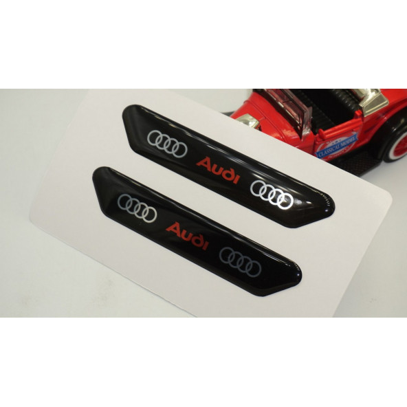 Audi Q1 Q2 Q3 Q4 Q5 Q7 Çamurluk Yanı Ve Ayna Metalize Damla Desen 3M Logo Arma - 5