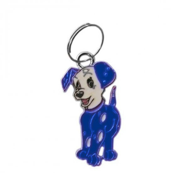 Köpek Tasma Aksesuarı Dalmaçyalı Köpek İsimlik 2.5 cm Mavi