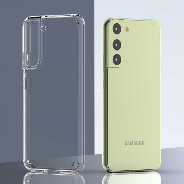 Galaxy S22 Plus Kılıf Zore Coss Şeffaf Sert Silikon Kılıf - 3
