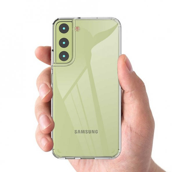 Galaxy S22 Plus Kılıf Zore Coss Şeffaf Sert Silikon Kılıf - 7