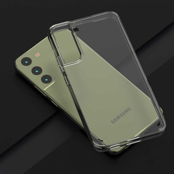 Galaxy S22 Plus Kılıf Zore Coss Şeffaf Sert Silikon Kılıf - 9