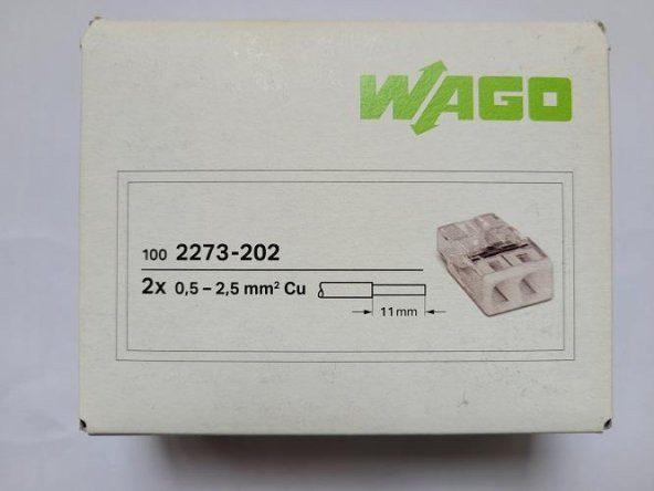 Wago Buat Klemensi 2x2.5mm 100 Adet Kutu