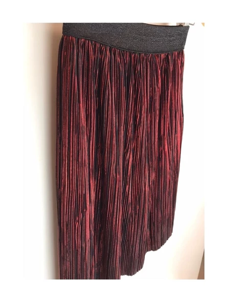 Kırmızı Midi Boy Etek - 4