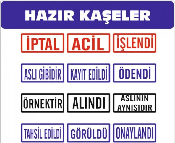 Kaşe Mühür (18x48mm) - 1