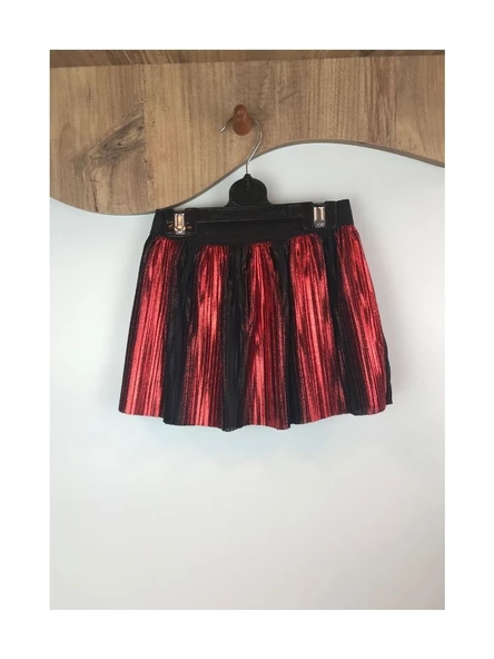 Kırmızı-Siyah Şeritli Etek - 2