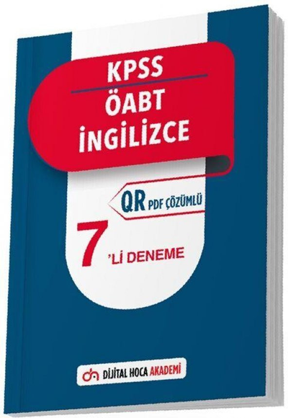 ÖABT İngilizce 7 Deneme PDF Çözümlü Dijital Hoca Yayınları