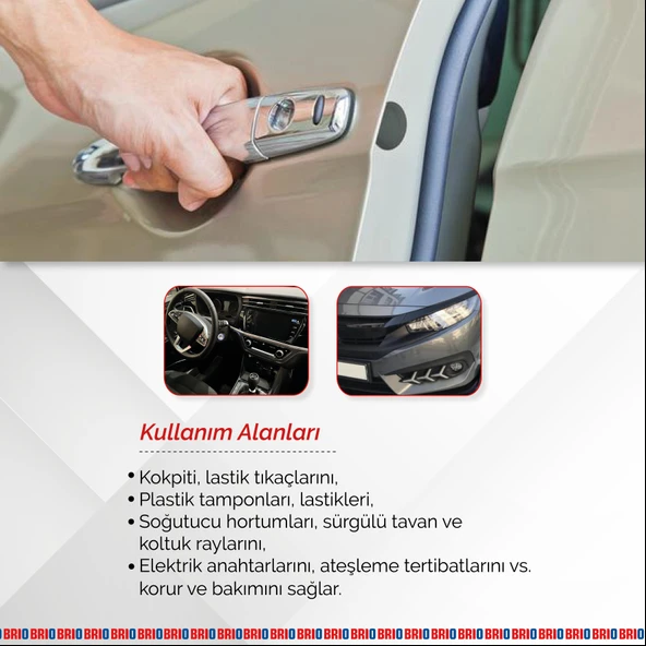 Brio Silikon Sprey Silikon Yağlayıcı, Ses Giderici 500 Ml - Resim 3