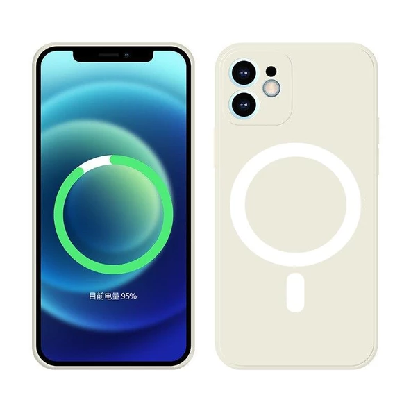 İphone Magsafe Özellikli Lansman Silikon Telefon Kılıfı - 7