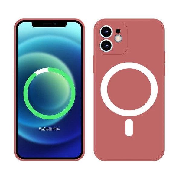 İphone Magsafe Özellikli Lansman Silikon Telefon Kılıfı - 12