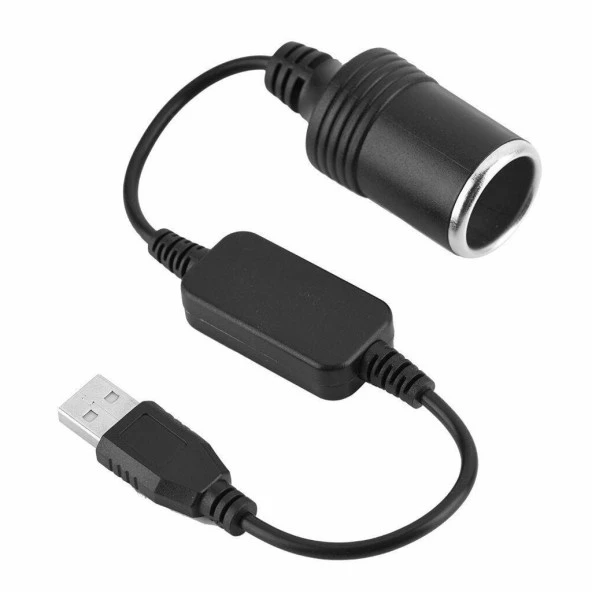 USB 5 V için 12 V Araba Çakmak Dişi Soket Güç Kablosu USB Çakmak