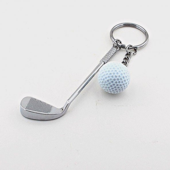 Golf Topu ve Sopası Anahtarlık