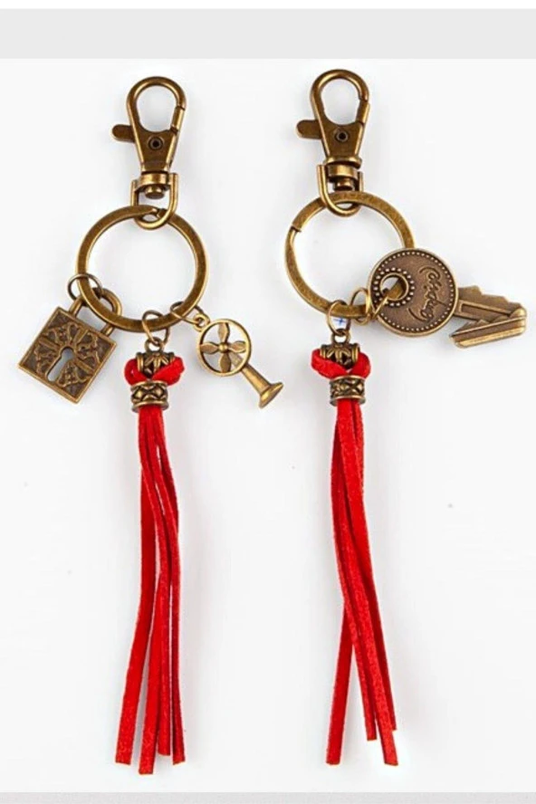 Anahtar ve Kilit Sevgili ve Ayrılmaz Dostlar İkili Anahtarlık - Resim 2