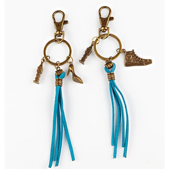 İkili Anahtarlık Big Ben Deri Püsküllü ürün görseli