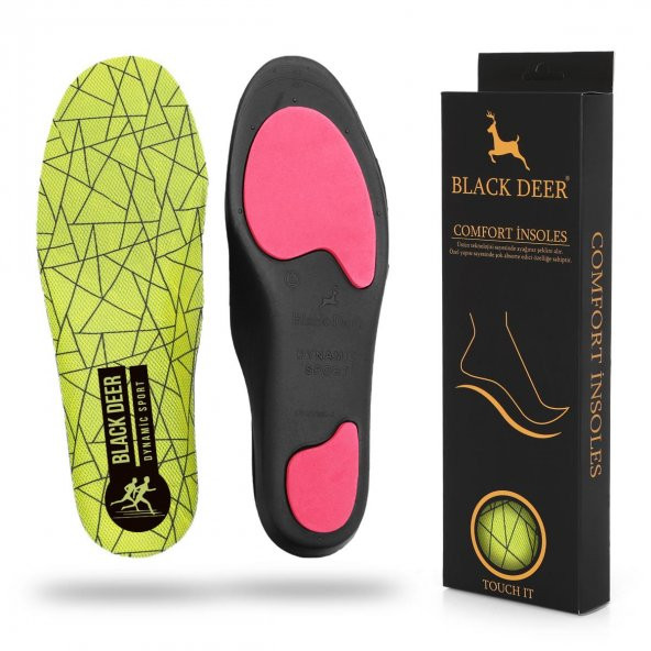 Black Deer Dynamic Sport Sarı-Triangle Ayakkabı İç Tabanlık