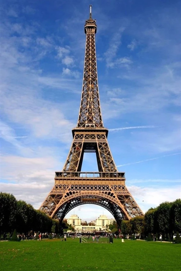 İkili Anahtarlık Eyfel Kulesi Deri Püsküllü - Resim 3