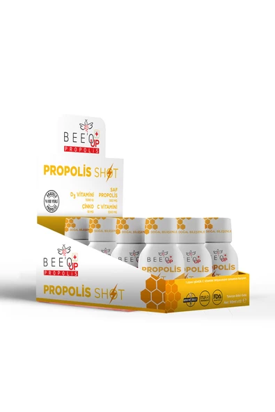 BeeO Up Propolis Çinko D3+C Vitamini Shot-12 Adet