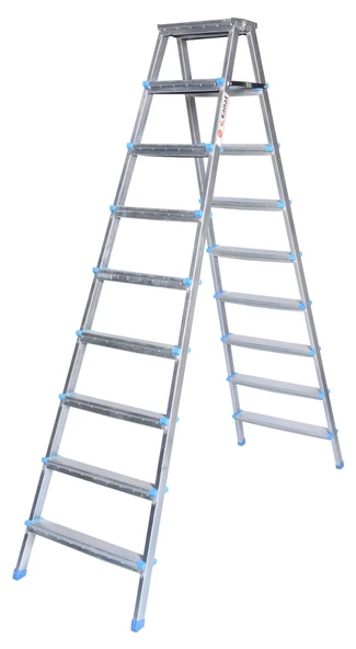 Rita Twin Galvanizli Çift Çıkışlı Katlanabilir Merdiven-RM-613 - 11